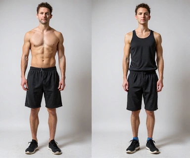 Foto anonima della stessa persona dopo un percorso nutrizionale, focus sulla forma fisica